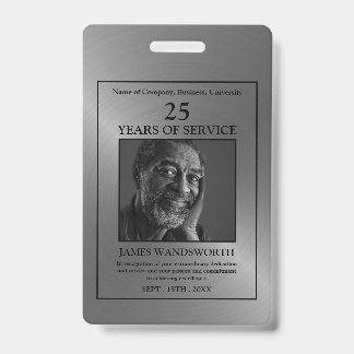 Crachá Silver/Personalized Photo - Employee Award
