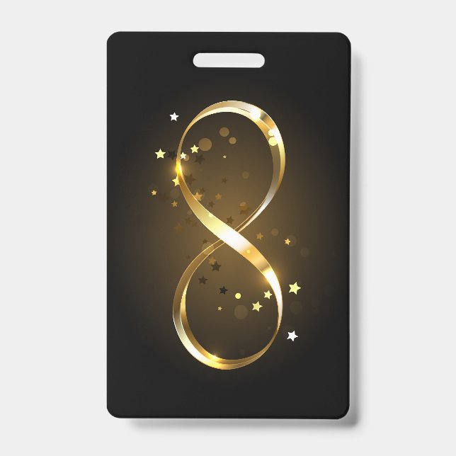 Crachá Símbolo de Infinito Dourado (Frente)