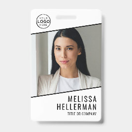 Crachá Simple Company Logo Employee ID