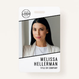 Crachá Simple Company Logo Employee ID