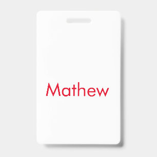 Crachá simple initial letter monogram add your name lett