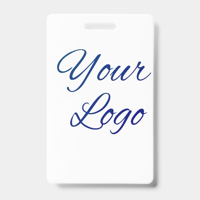 Crachá simple minimal add your logo/design here text      (Frente)