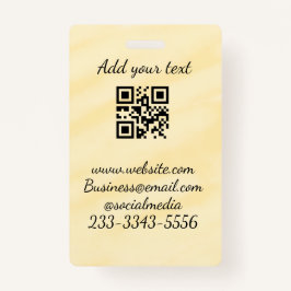 Crachá simples código QR personalizado adicionar seu nome