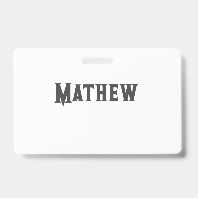 Crachá simples letra inicial monograma adicionar sua letr (Frente)