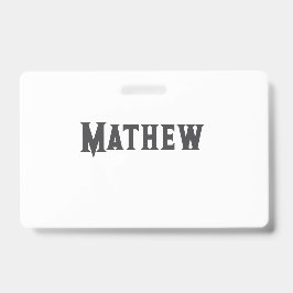 Crachá simples letra inicial monograma adicionar sua letr