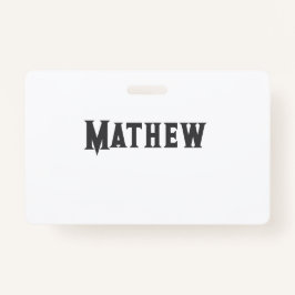 Crachá simples letra inicial monograma adicionar sua letr