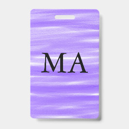 Crachá Simples monograma adicione seu nome com letra míni