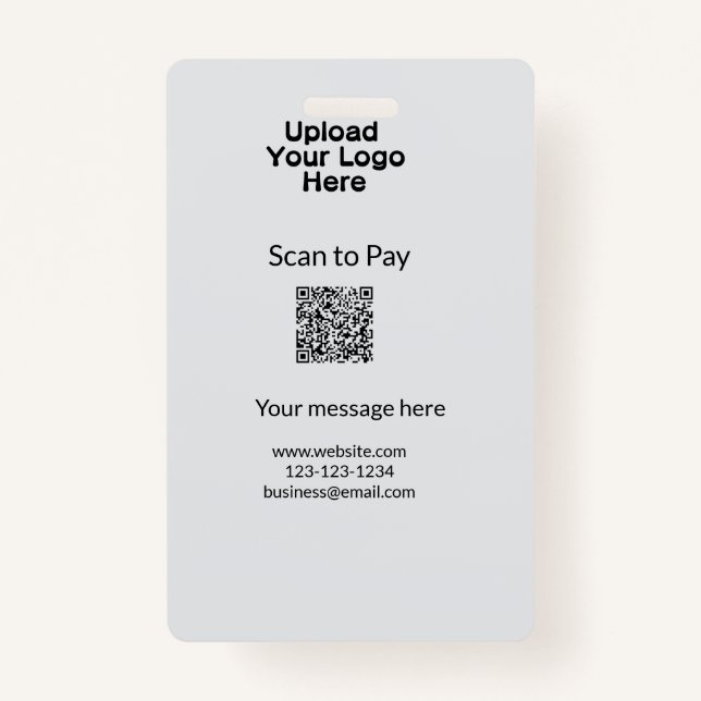 Crachá Simples varredura mínima para pagar o esquema de l (Frente)