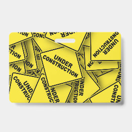 Crachá Sinais de Em Obra