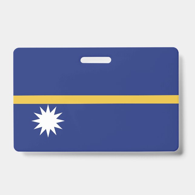 Crachá Sinalizador Nauru (Frente)