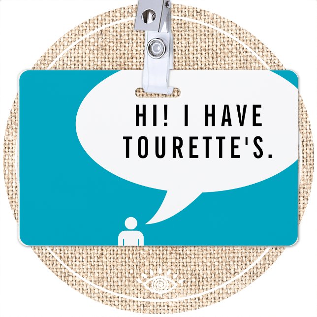 Crachá SÍNDROME DE TOURETTE balão de fala (Criador carregado)