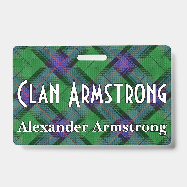 Crachá Snappy Clan Armstrong Tartan (Frente)