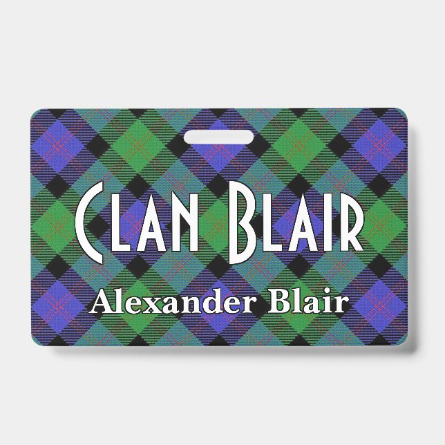 Crachá Snappy Clan Blair Tartan (Frente)
