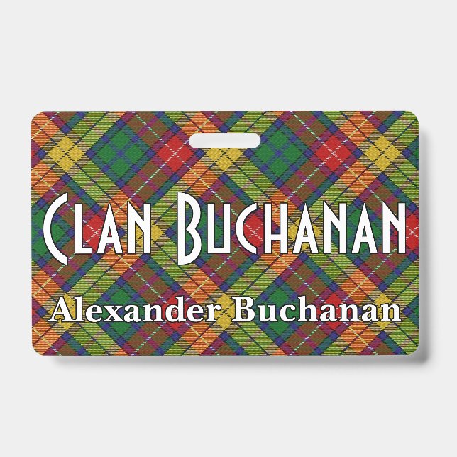 Crachá Snappy Clan Buchanan Tartan (Frente)