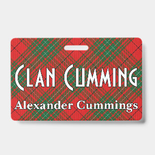 Crachá Snappy Clan Cumming Red Green Tartan