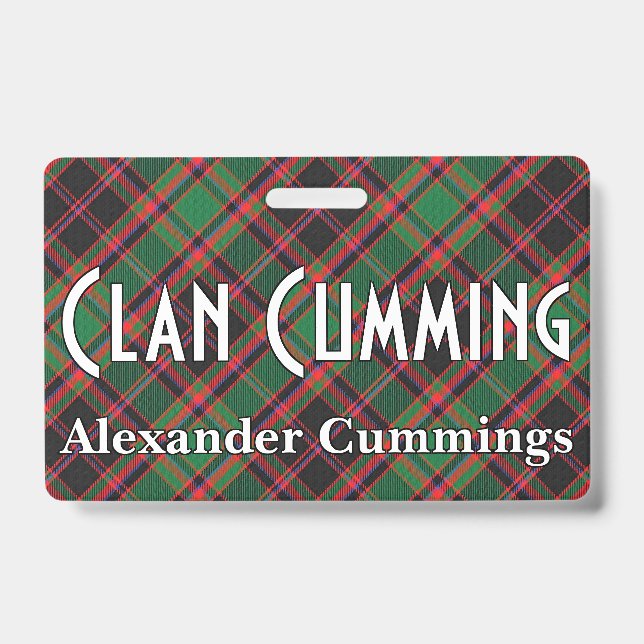 Crachá Snappy Clan Cumming Tartan (Frente)