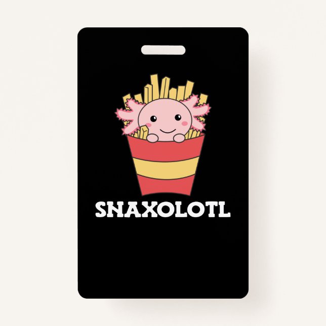 Crachá Snaxolotl Axolotl Fries Postcar (Frente)