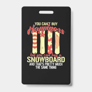 Crachá Snowboard me faz feliz
