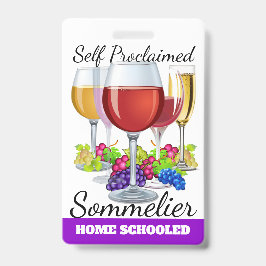 Crachá Sommelier autoproclamado