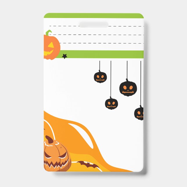 Crachá Spooky Halloween Button Pin – Cute Ghost Badge | T (Frente)