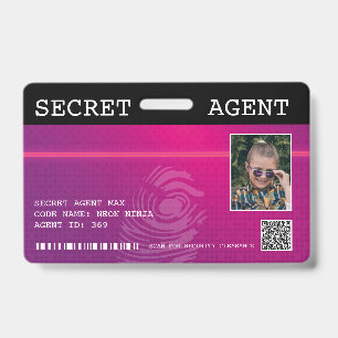 Crachá Spy do Agente Secreto Interativo - Rosa