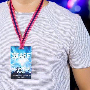 Crachá STAFF Cartão de Acesso Total ao Evento de Concerto