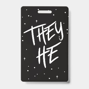 Crachá Stars Eles/Ele Pronounes