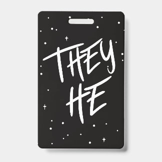 Crachá Stars Eles/Ele Pronounes