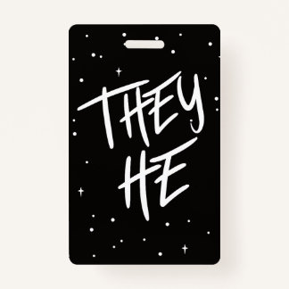 Crachá Stars Eles/Ele Pronounes