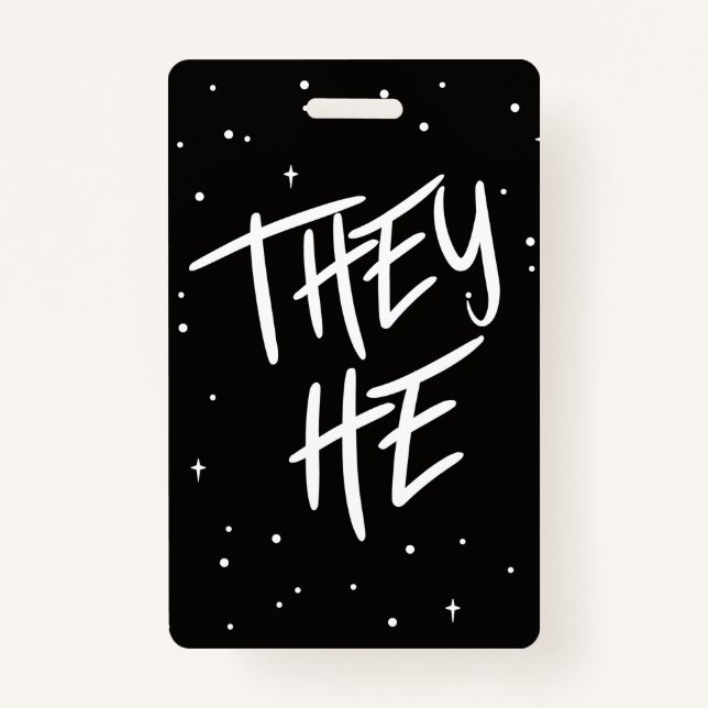 Crachá Stars Eles/Ele Pronounes (Frente)