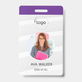 Crachá Stylish Custom Company Employee Photo Badge