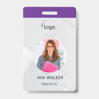 Crachá Stylish Custom Company Employee Photo Badge