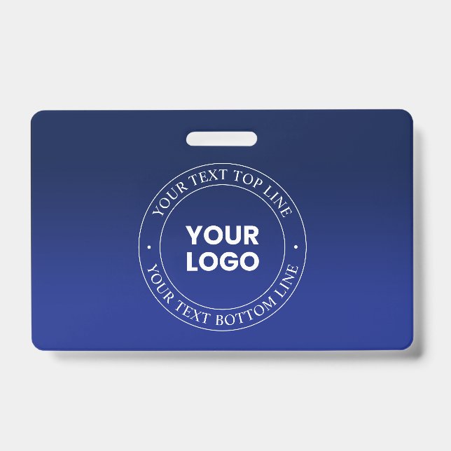 Crachá Substituição e texto fáceis do logotipo | Gradient (Frente)