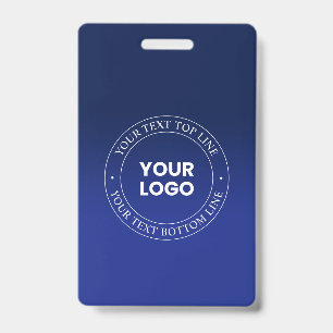 Crachá Substituição Fácil de Logotipo e Texto Gradiente