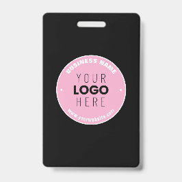 Crachá Substituição fácil de logotipos e texto editável |