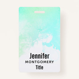 Crachá Suportes de Abstrato verde e azul modernos