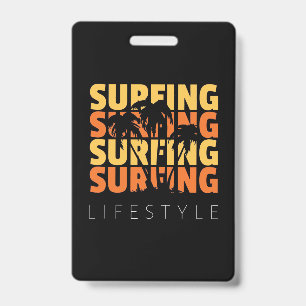 Crachá Surfing no estilo de vida
