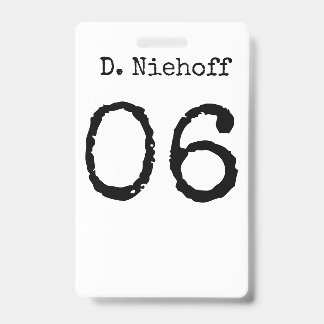 Crachá (T6) Cartão de identificação de Vlogs de Dante Nie
