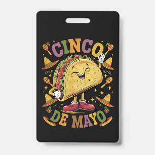 Crachá Taco Dançante Divertido Festa Cinco De Mayo
