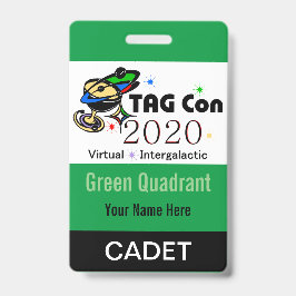 Crachá TAG Con 2020 - Quadrante Verde - Distintivo de Cad