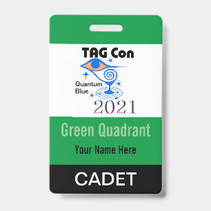 Crachá TAG Con 2021 - Quadrante Verde - Distintivo de Cad