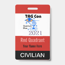 Crachá TAG Con 2021 - Quadrante Vermelho - Insígnia Civil