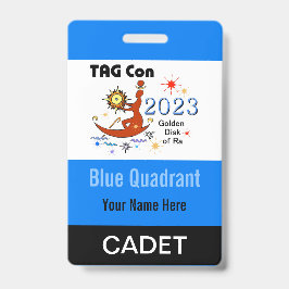 Crachá TAG Con 2023 - Quadrante Azul - Distintivo de Cade