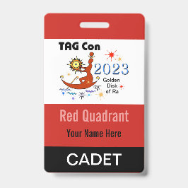 Crachá TAG Con 2023 - Red Quadrant - Distintivo de Cadete
