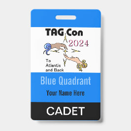 Crachá TAG Con 2024 - Quadrante Azul - Distintivo de Cade