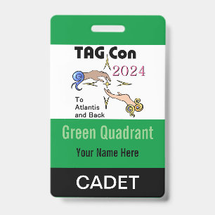 Crachá TAG Con 2024 - Quadrante Verde - Distintivo de Cad