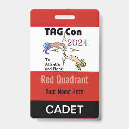 Crachá TAG Con 2024 - Red Quadrant - Distintivo de Cadete