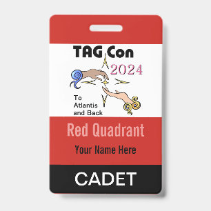 Crachá TAG Con 2024 - Red Quadrant - Distintivo de Cadete
