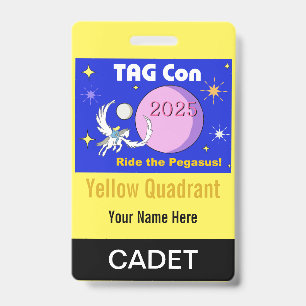 Crachá TAG Con 2025 - Quadrante Amarelo - Distintivo de C