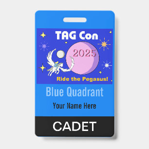 Crachá TAG Con 2025 - Quadrante Azul - Distintivo de Cade